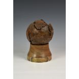 Maritime interest - A large rare Napoleonic exploding iron cannon ball, 18-pounder, diameter 19.5