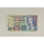 BRITISH BANKNOTE - The States of Guernsey - Ten Pounds, c. 1995, Signatory D. M. Clark, low serial