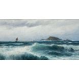 David James (British, fl.1881-1892), 'A Ground Swell' oil on canvas, signed and dated 'D. James