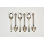 A set of six Channel Islands bright cut Old English pattern teaspoons, maker's mark JLG (John Le