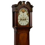 An early 19th century oak and mahogany eight day longcase clock by Thomas Adams of Middlewich,