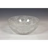 Lalique - an Art Deco period frosted and clear glass "Pinsons" bowl, 9¼in., model number 10-386,