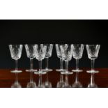 A set of eight Waterford Lismore pattern red wine glasses, 14.8cm. high. (8)