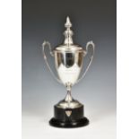 Channel Islands interest - a George V silver trophy cup and cover, Cooper Brothers & Sons Ltd.,