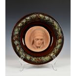 Alexander Munro (Scottish, 1825–1871), a terracotta portrait of Dante, signed with monogram AM lower