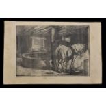 Alfred George Wright (British, 1875-1951), "Cider Press" Etching, signed in pencil "A. G. Wright"