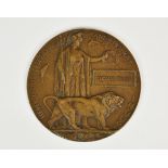 A WWI World War One Memorial Death Plaque named Thomas Bridle,