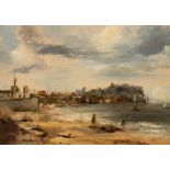 Attributed to Henry Barlow Carter (British, 1804-1868), Scarborough seen from the New Spa and Gothic