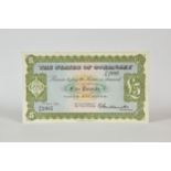 BRITISH BANKNOTE - The States of Guernsey Five Pounds, 1st July, 1966, Signatory L. A.