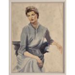 Arthur Royce Bradbury, ARWA (British, 1892-1977), Portrait of a lady, watercolour, signed in