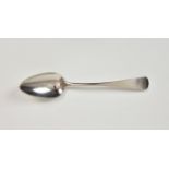 A Channel Islands silver Old English pattern soup spoon, maker's mark JQ struck once (Jacques