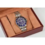 A Rolex Tudor Prince mid-size Oysterdate Submariner gentleman's bracelet watch with blue dial and