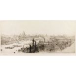 William Lionel Wyllie RA, RI, RE (British, 1851-1931), Panoramic View of the City of London and St