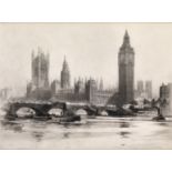 Stanley Charles Rowles A.R.C.A. (British, 1887- 1966), The Houses of Parliament and Westminster