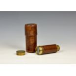 A 19th century Bate of London eight-draw 1½in. leather bound pocket telescope, having a shuttered