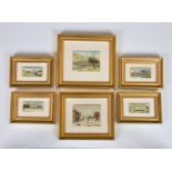 John H. Dean (British, 20th century), six miniature oils of Yorkshire landscapes, including '