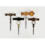 Four direct pull corkscrews, comprising a Codd Opener corkscrew; two Signet direct pull corkscrews