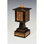 An unusual Art Deco Japanese cigarette dispenser in the form of a lantern, c.1930, the cigarettes