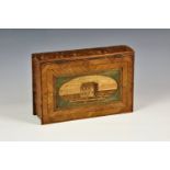 An exceptionally rare Channel Islands Napoleonic prisoner-of-war straw work box, containing an old