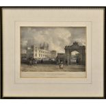 A 19th century Moss print, depicting 'Royal College of Elizabeth Guernsey', dated 1830, in Hogarth