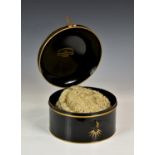 EDE & RAVENSCROFT - a 20th century Barrister's horsehair wig in toleware tin, the wig with