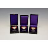 Japan - Three Order of the Rising Sun 8th class medals, each in cases. (3)