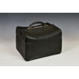 A fine Victorian travelling vanity or gentleman's toilet case, the canvas slip protecting the