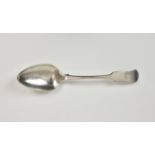 A Channel Islands silver fiddle pattern soup spoon, maker's mark TDG JLG, struck once (Thomas de