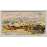 Barry Owen Jones, RWS, RE (British, 1934-2018), Torteval landscape, watercolour, signed and dated (