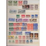 World Stamps in 16 side stock book, including Canada, USA,