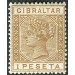 Gibraltar Stamps : 1889 1d Bistre