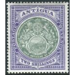 Antigua Stamps : 1903 2/- Grey Green and Pale Violet mounted mint SG 38