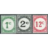 British Guiana Stamps : 1940 Postage Dues mounted mint SG D1 D2 D4
