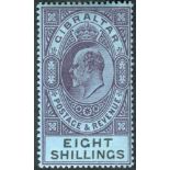 Gibraltar Stamps : 1903 8/- Dull Purple and Black/Blue mounted mint