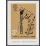 Great Britain 1973 Cricket PHQ card no.