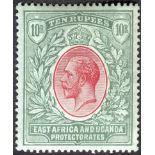 East Africa and Uganda Stamps : 1903 10r Red and Green/Green mounted mint SG 58