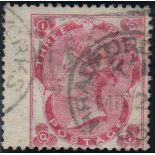 Great Britain Stamps : 3d Bright Carmine Rose fine used Bradford Street CDS SG 76