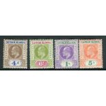Cayman Islands Stamps : 1907 mounted mint set to 5/- SG 13-16