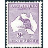 Australia Stamps : 1913 9d Violet mounted mint SG 10