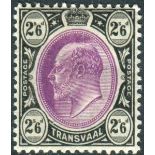 Transvaal Stamps : 1909 2/6 Magenta and Black mounted mint SG 269