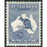 Australia Stamps : 1913 2 1/2d Indigo mounted mint SG 4