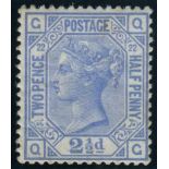 Great Britain Stamps : 2 1/2d Blue plate 22 mounted mint SG 157