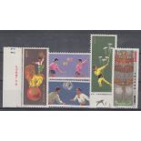 China Stamps 1974 Acrobats unmounted mint set (missing SG 2556)