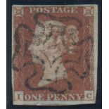 Great Britain Stamps : 1841 Penny Red plate 32 lettered IC,