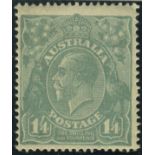 Australia Stamps : 1927 1/4 Pale Greenish Blue perf 14 mounted mint SG 93