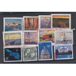 Modern USA stamps, high values fine used values to $5.