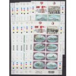STAMPS MALTA 2012 Anniversary of Operation Pedestal set of 88 Naval ships in 11 sheets of 8 fine
