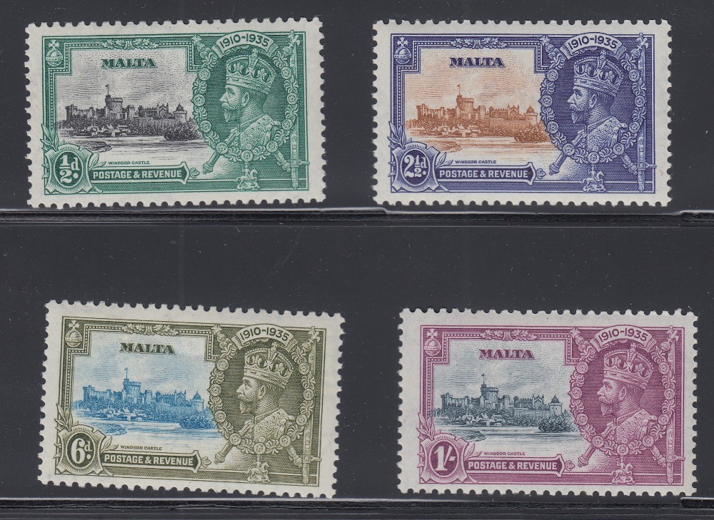 STAMPS MALTA 1935 Silver Jubilee, fine U/M set of four (white gum), SG 210-13.