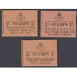 GREAT BRITAIN STAMPS : 1955-8 5/- booklets, H17,