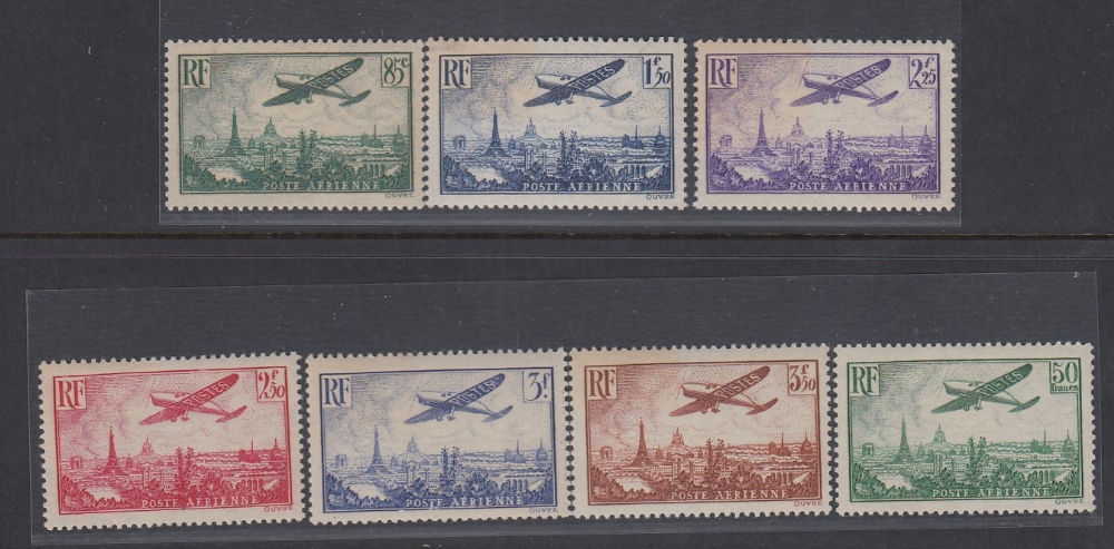 STAMPS FRANCE 1936 Air, lightly M/M set of seven, SG 534-40.